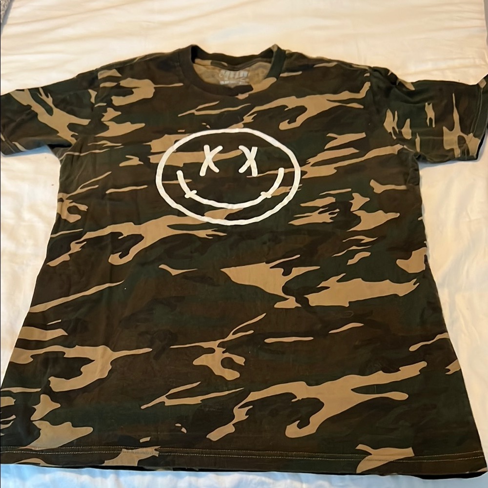 Camo Smiley Face T-Shirt